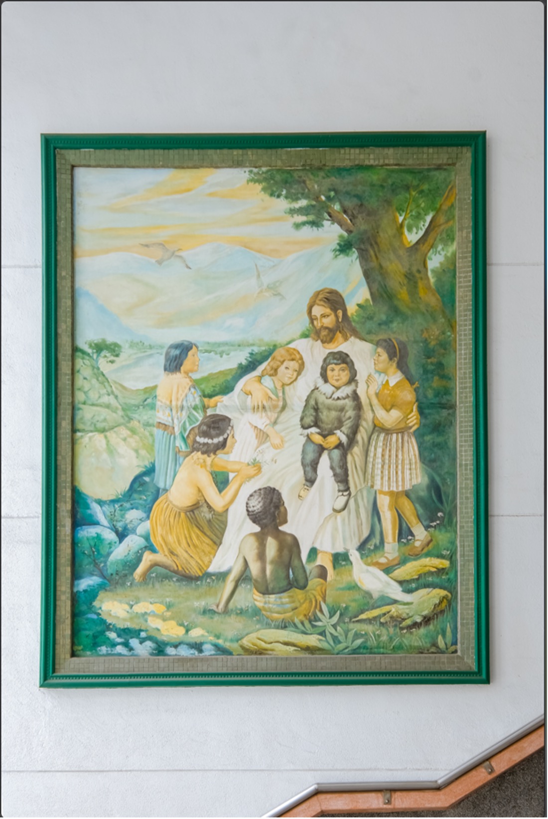 [打開照片]聖經油畫-耶穌與孩子